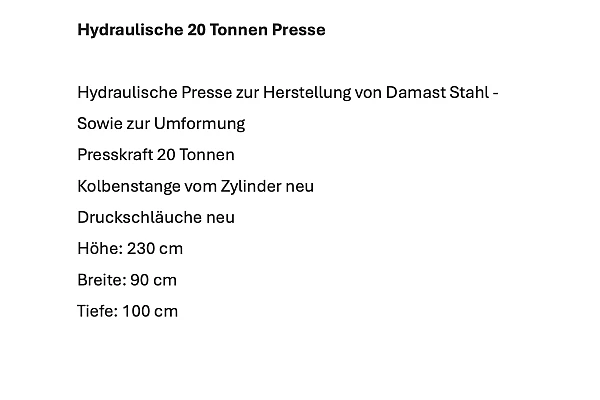 Werkstattauflösung  Andreas Heitzmann
